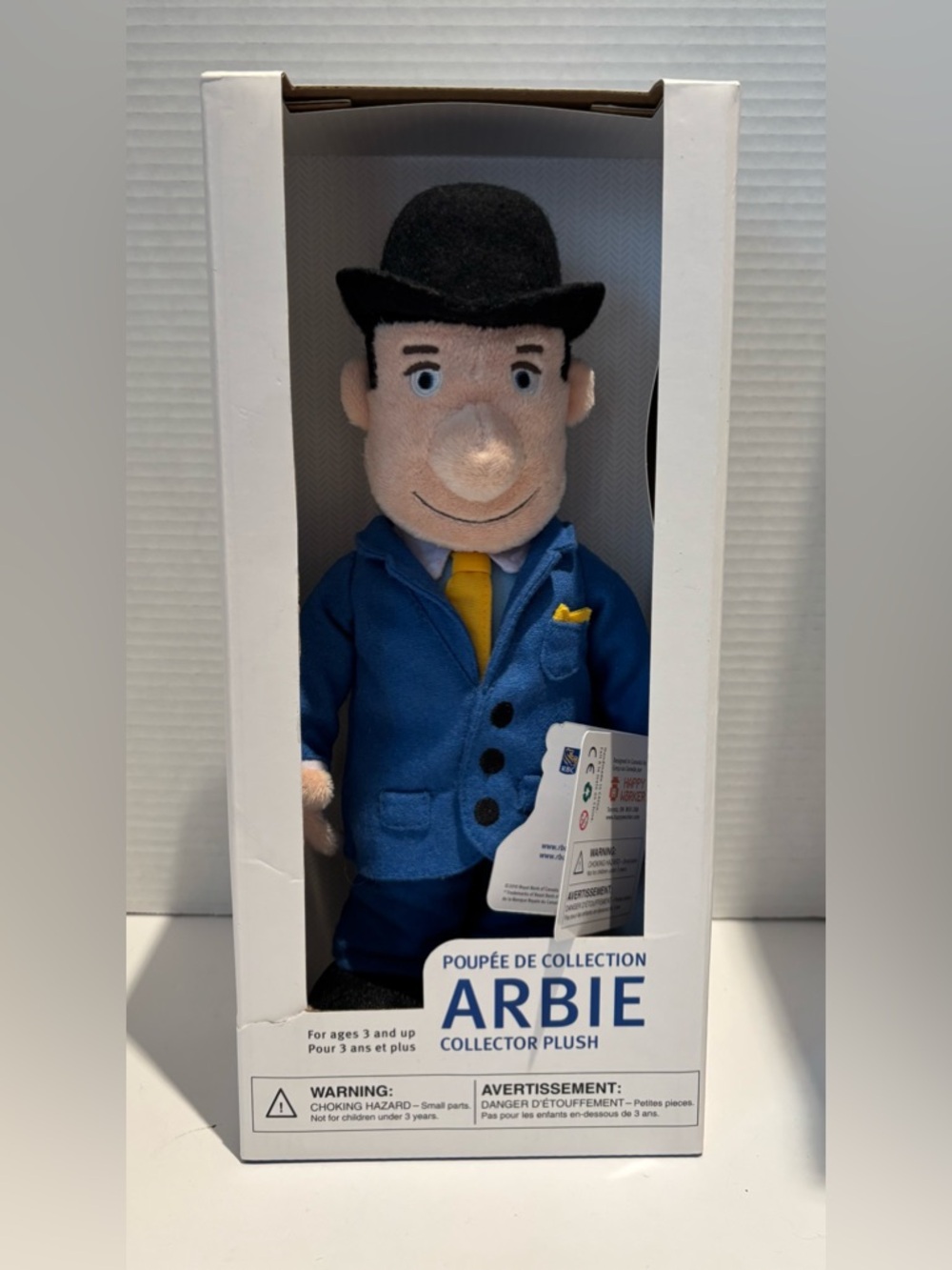 NEW RBC ARBIE Collector Plush Doll 13" Tall 2010 Royal Bank Of Canada w/ Tags